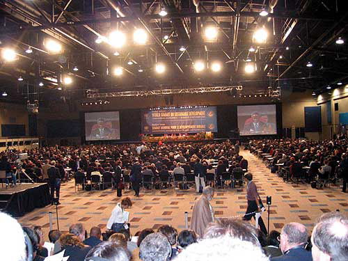 Swamiji participating at the UN World Summit in Johannesburg